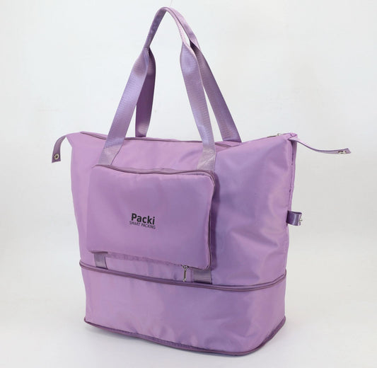 Packi - Purple - 3 Stage Foldable Travel Bag – Water-Resistant Smart Packing Organizer
