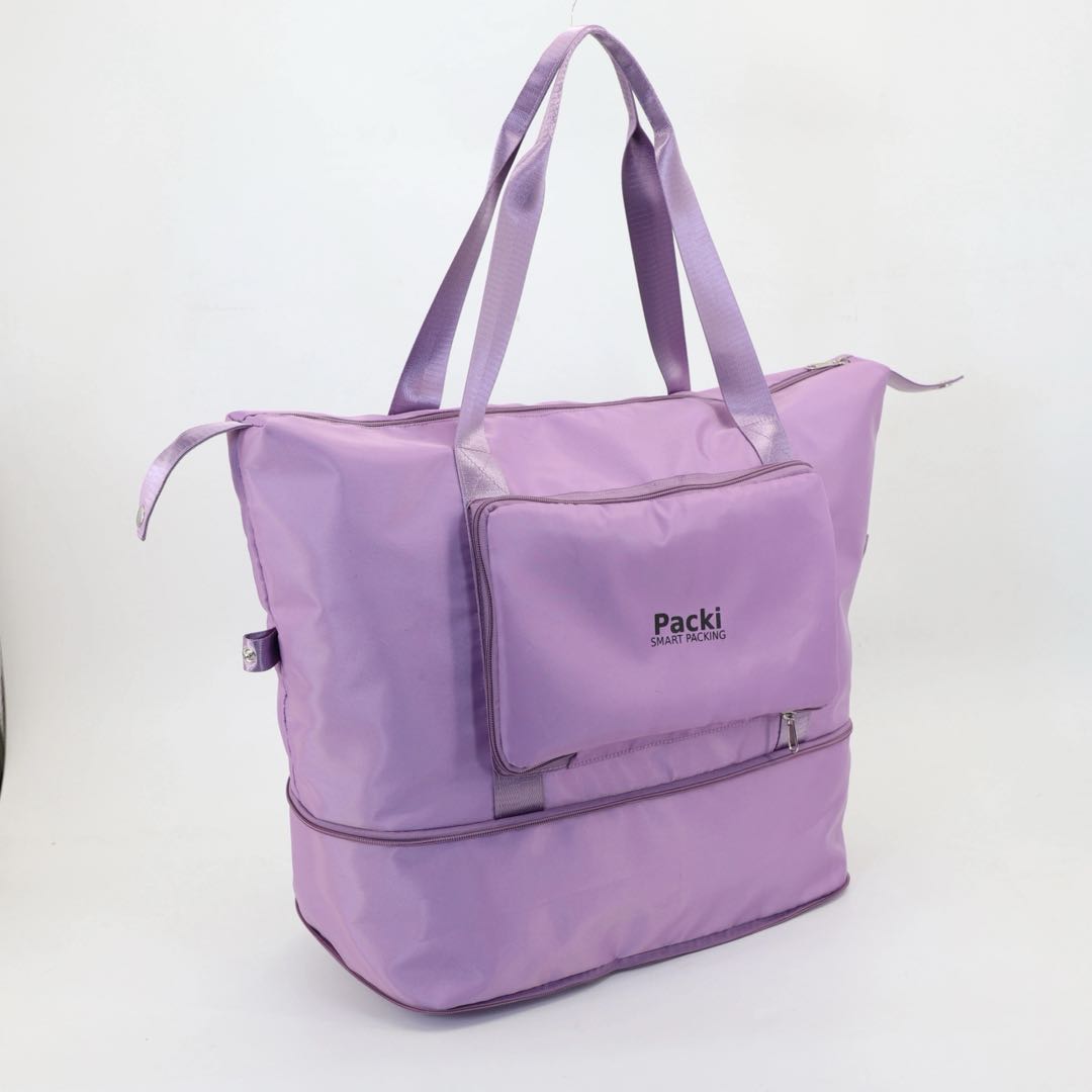 Packi - Purple - 3 Stage Foldable Travel Bag – Water-Resistant Smart Packing Organizer
